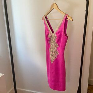 Barbie pink and gold Lilly Pulitzer dress